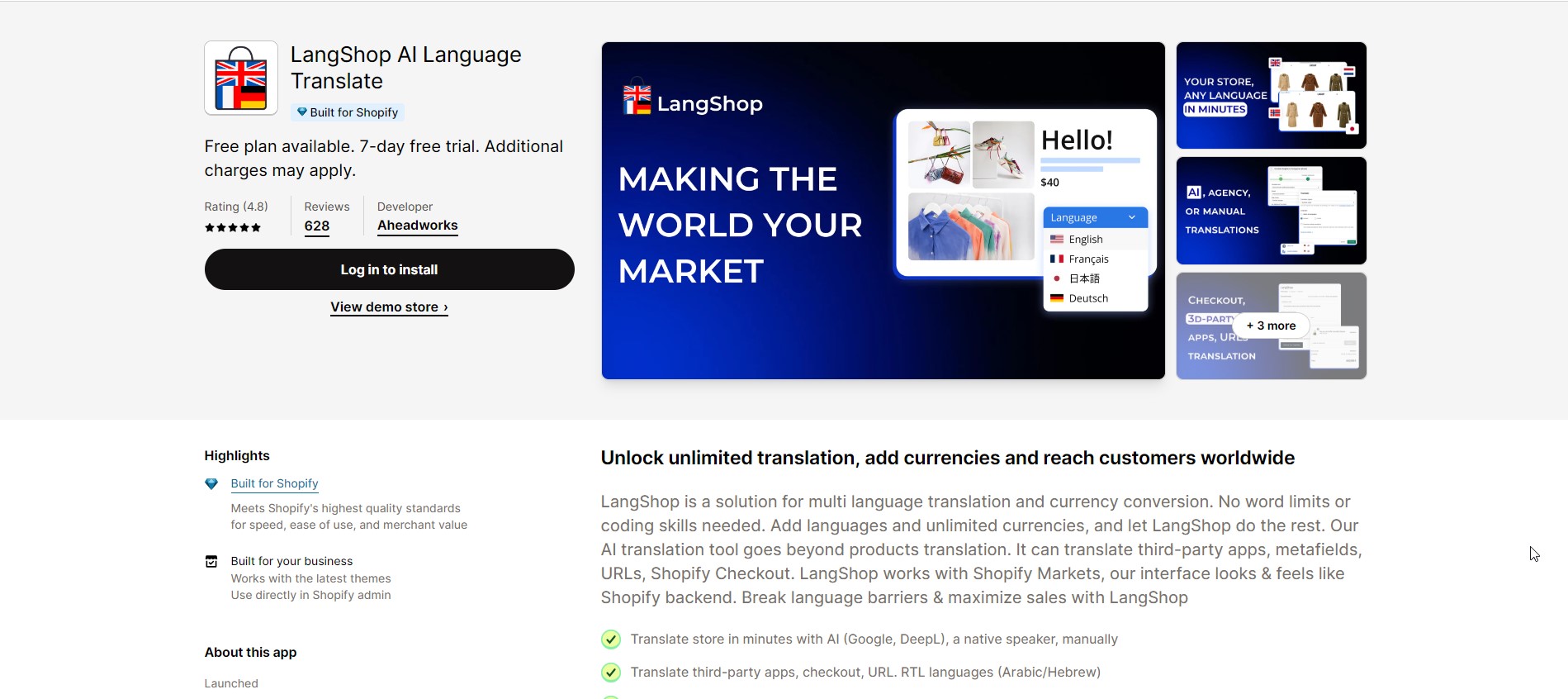 LangShop AI Language Translate